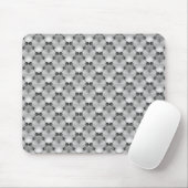 Silver Retro Funk Circles Mousepad マウスパッド (マウス)