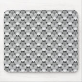 Silver Retro Funk Circles Mousepad マウスパッド (正面)