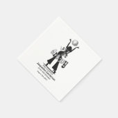 Silver Retro Let's Get Groovy 60th Birthday スタンダードカクテルナプキン (角)