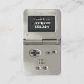 Silver Retro Style Gaming Console Game Designer 名刺 (正面)