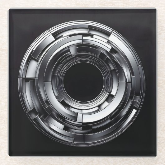 silver rings ガラスコースター (正面)