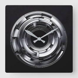 silver rings スクエア壁時計