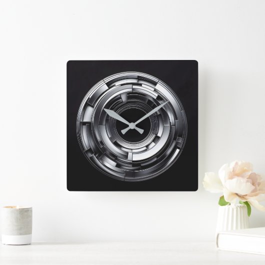 silver rings スクエア壁時計 (ホーム)