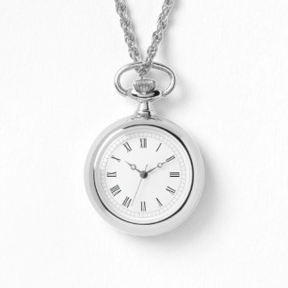 Silver Roman Numeral Pocket Watch 腕時計