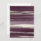 Silver Rose Purple Abstract Print ポストカード (正面/裏面)