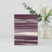 Silver Rose Purple Abstract Print ポストカード (スタンド正面)