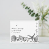 Silver RSVPポストカードにグラマラスなビーチ インビテーションポストカード (スタンド正面)