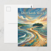 Silver Sands State Park Connecticut ポストカード (正面/裏面)