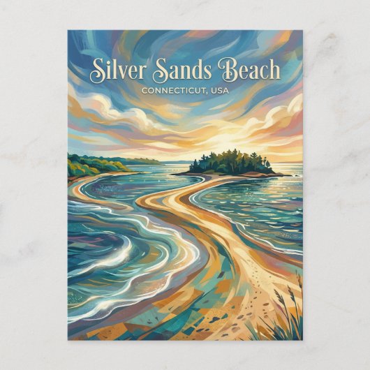 Silver Sands State Park Connecticut ポストカード (正面)
