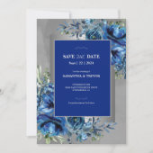 Silver & Sapphire: Save the Date Announcement 招待状 (正面)