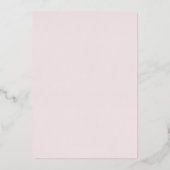 Silver Script Blush Floral Frame Bridal Shower 箔招待状 (裏面)