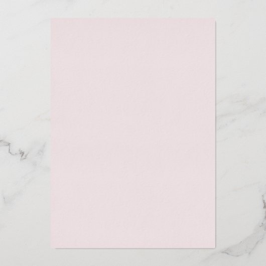 Silver Script Blush Floral Frame Bridal Shower 箔招待状 (裏面)