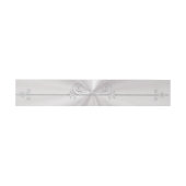 Silver Scroll Design on White Pearl 招待状ベリーバンド (フラット)
