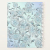 Silver Sea Turtles Pattern | 名前と年号を追加 プランナー手帳 (裏面)