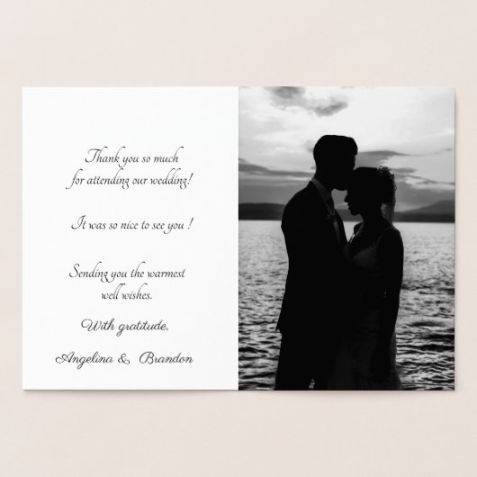 silver seashell – ありがとう – addの結婚写真 箔カード (内部)