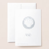 silver seashell – ありがとう – addの結婚写真 箔カード (裏面封筒付き)