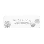 Silver Shimmering Chic Snowflake Holiday ラベル<br><div class="desc">Bold and modern Shimmering Chic Snowflake Holiday Address Labels featuring a photo template flanked by vibrant and elegant silver snowflakes. These contemporary labels are easy to customize with a name and address. Click "Customize It" to find additional personalization options.</div>