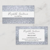 Silver Shimmery Glitter 名刺 (正面/裏面)