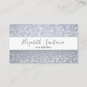 Silver Shimmery Glitter 名刺 (正面)