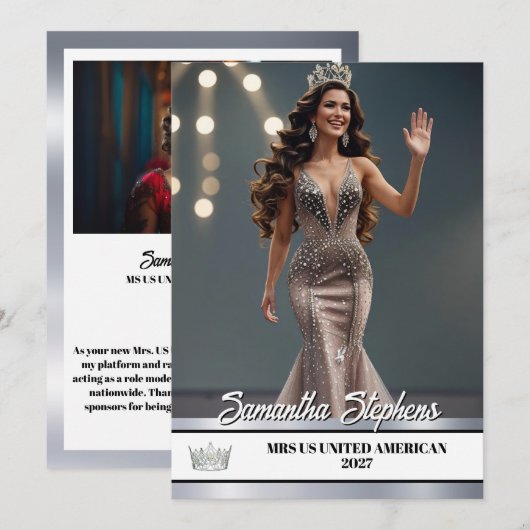 Silver Shine Pageant Platform Signature Card シーズンカード (正面/裏面)