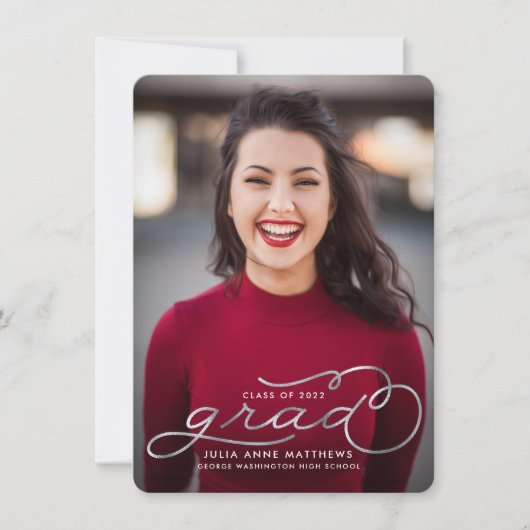 Silver Shine Photo卒業発表 案内状 (正面)