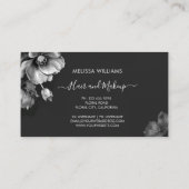 Silver Shiny Flowers Black  名刺 (裏面)