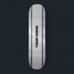 Silver Shiny Stainless Steel Metal スケートボード<br><div class="desc">Silver Shiny Stainless Steel Metal. Please remove / change "YOUR NAME" prior to purchase. Design is available on other products.</div>