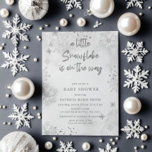 Silver SnowflakeがWinter Baby Showerの途中にある