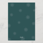 Silver Snowflake Winter Onderland 1st Birthday 招待状 (裏面)