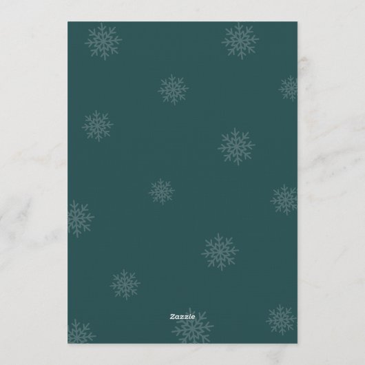 Silver Snowflake Winter Onderland 1st Birthday 招待状 (裏面)