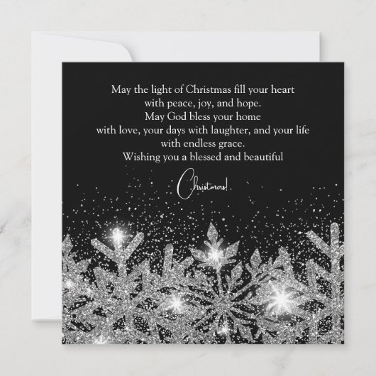 Silver Snowflakes on a Midnight Sky シーズンカード (正面)