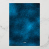 Silver snowflakes winter luxury birthday party 箔招待状 (裏面)