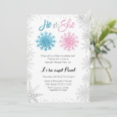 Silver Snowflaks冬のジェンダーが招待を明らかにする 招待状 (スタンド正面)