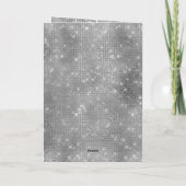 Silver Sparkle Christmas Ornament with Pretty Bow カード (裏面)