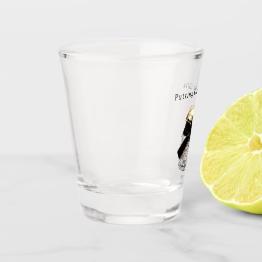 Silver Sparkle Glitzy Glitter ショットグラス (左)