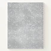 Silver Sparkle Your Photo パーソナライズされた引用文 ノートブック (裏面)