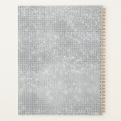 Silver Sparkle Your Photo パーソナライズされた引用文 プランナー手帳 (裏面)