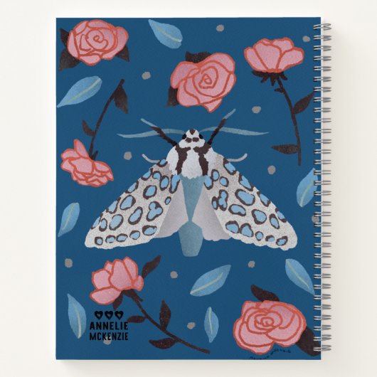 Silver-Spotted Tiger Moth Art ノートブック (裏面)