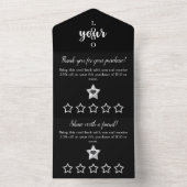 Silver Starの顧客ロイヤリティが友人カードを参照 オールインワン招待状 (内側)