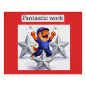 Silver star celebration poster ポスター (正面)