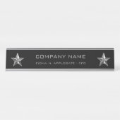 Silver Star Companyの会社の管理職 デスクネームプレート (正面)