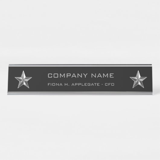 Silver Star Companyの会社の管理職 デスクネームプレート (正面)