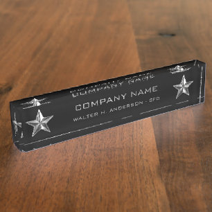 Silver Star Companyの会社の管理職 デスクネームプレート