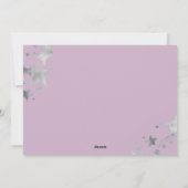 Silver Stars Christmas Photo Trio Pastel Pink シーズンカード (裏面)