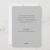 Silver Stars on Black Christmas Non-Photo シーズンカード (裏面)