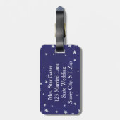 Silver Stars on Navy Blueミセス・ラゲッジタグ ラゲッジタグ (裏面縦)