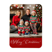 Silver Stars Special Christmas Family Photo マグネット (縦)