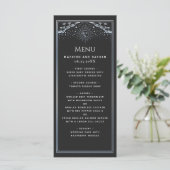 Silver Sun and Moon Tarot Wedding Flat Menu メニュー (スタンド正面)