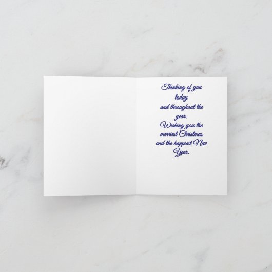 Silver Swirl Tree – Merry Christmas シーズンカード (内部)