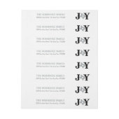 Silver Texas JOY Holiday ラップアラウンドラベル (シート)